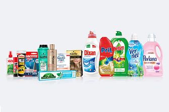 Una selezione dei prodotti Henkel in Italia.