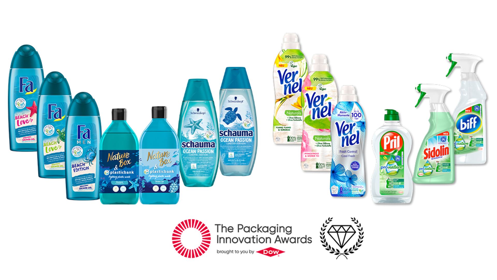 Henkel product packaging with Social Plastic.