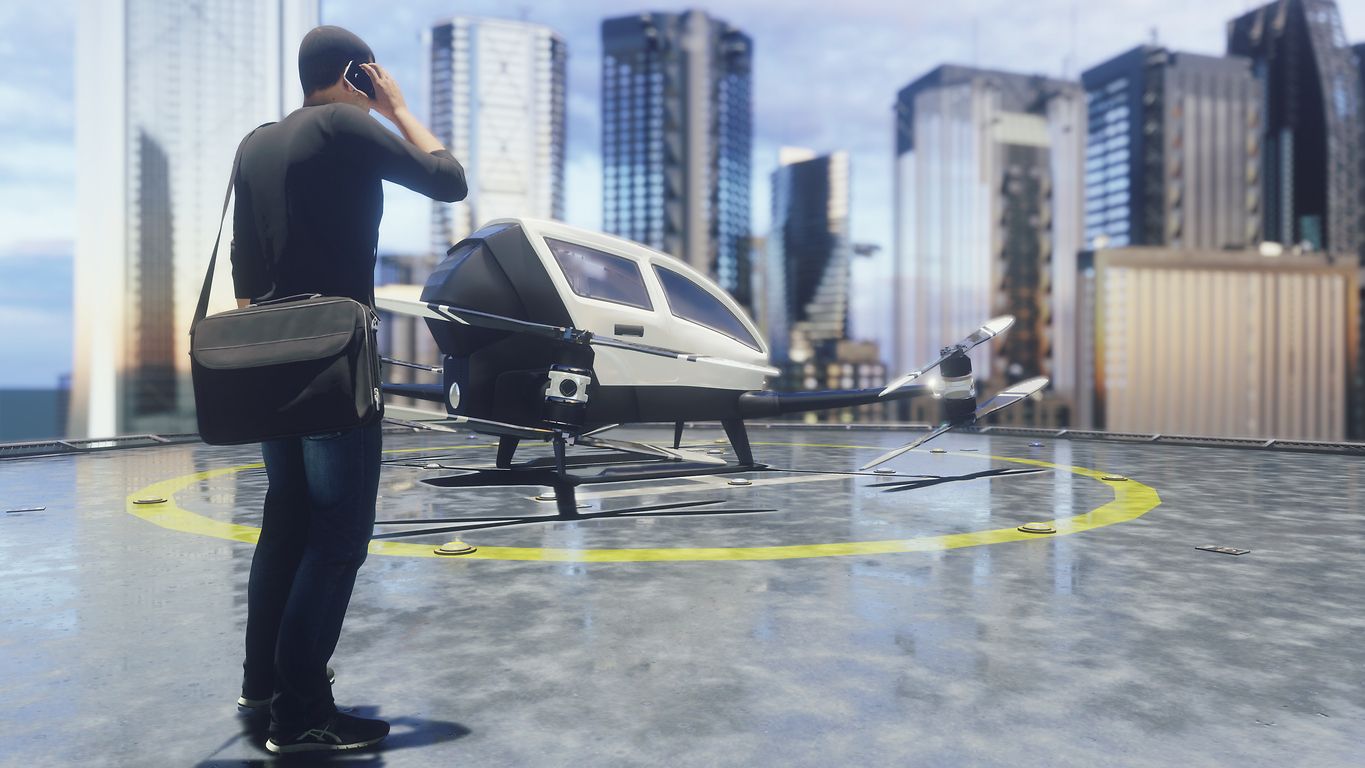 Flying taxi port