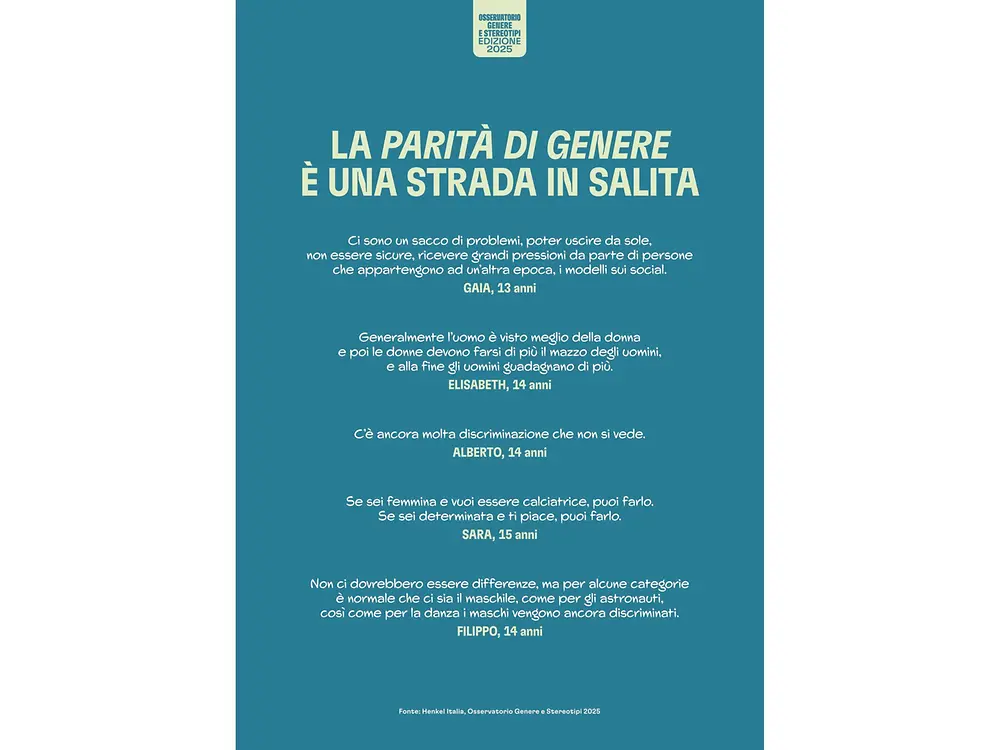 Osservatorio Genere e Stereotipi 2025, infografica