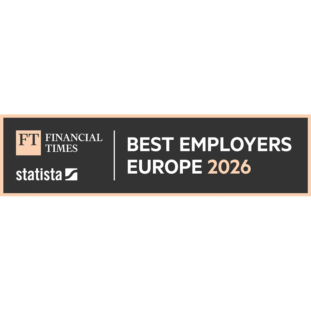 Logo del premio “Best employers Europe 2026”