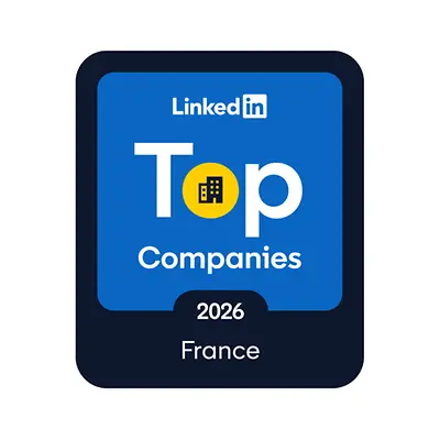 Logo del premio "LinkedIn top companies".