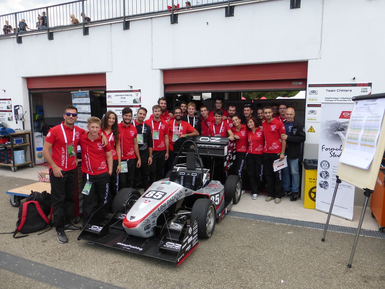 Il team Race Up dell’Università degli Studi di Padova sul circuito di Varano de’ Melegari a settembre