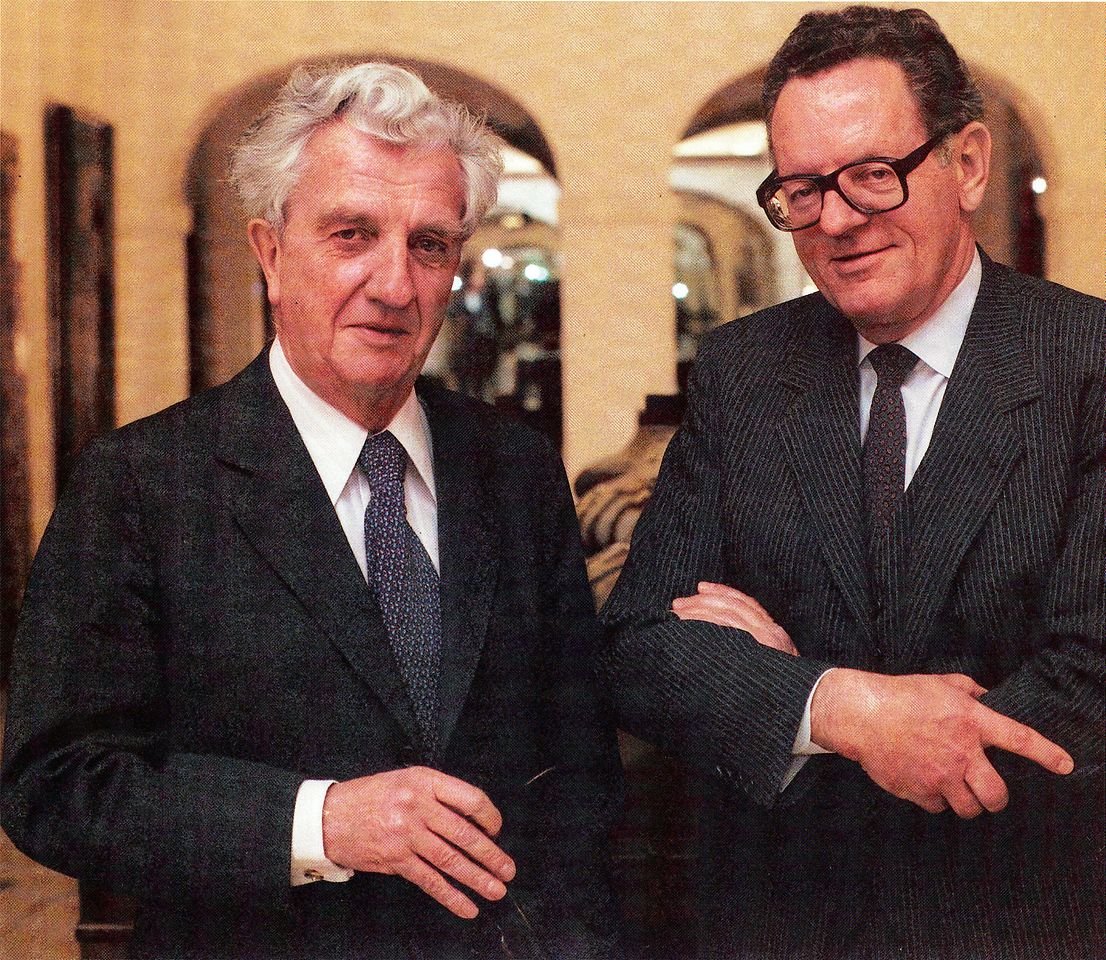 Dr. Konrad Henkel (links), Prof. Dr. Dr. Helmut Sihler (1983) 