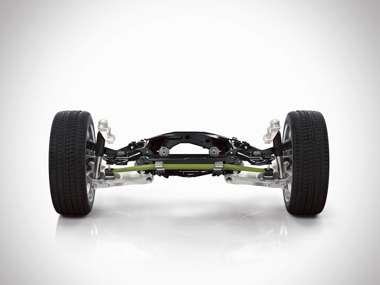 The rear axle of the new Volvo XC90 