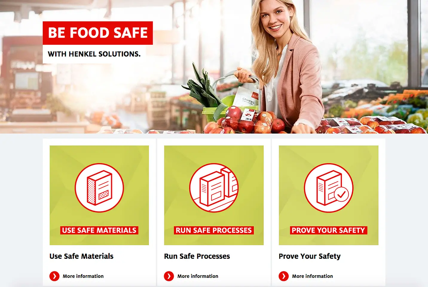 
Henkel provides insights into food safe packaging in its webinars available on its food safety portal: henkel.com/foodsafety