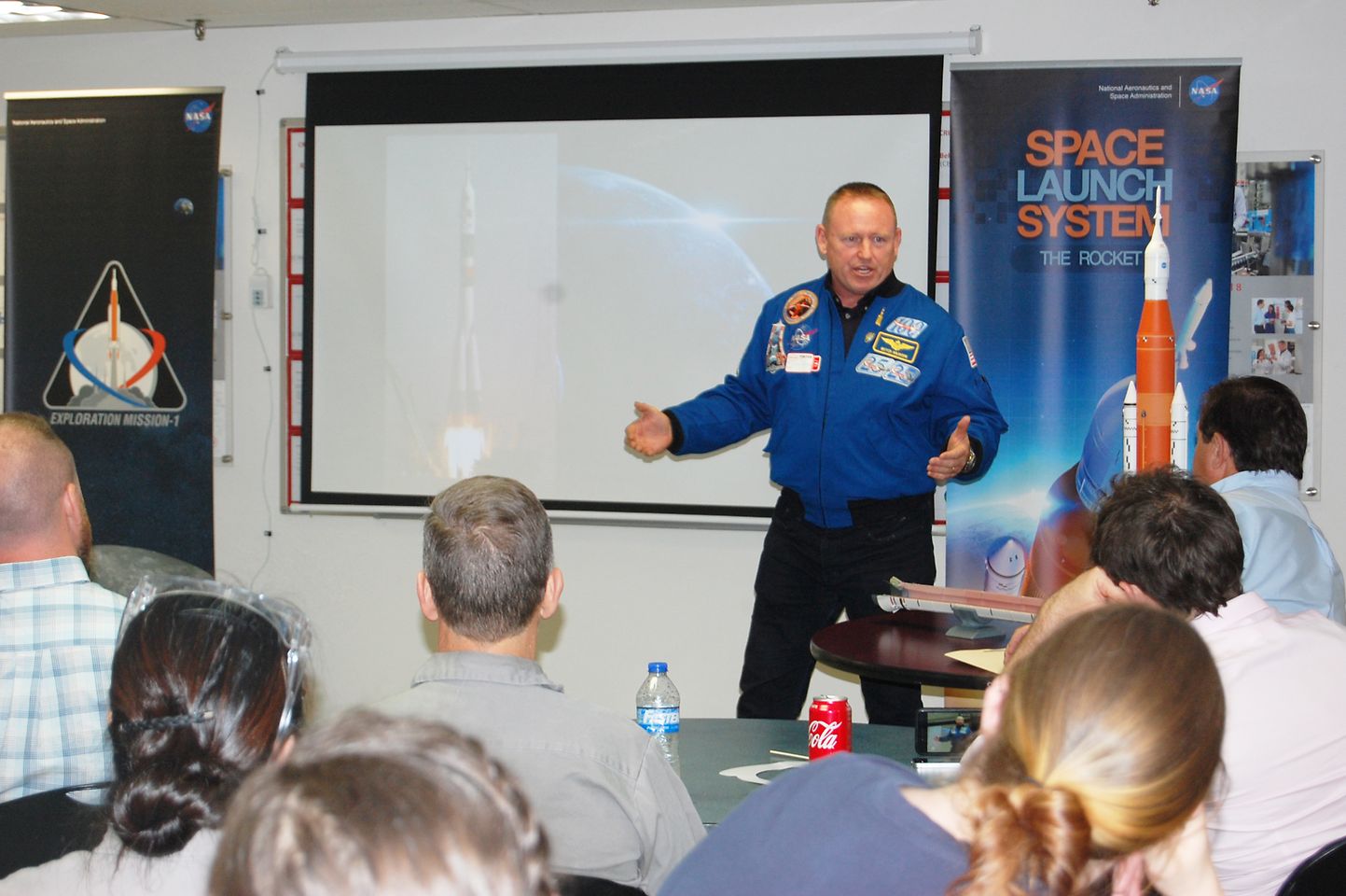 Astronaut Butch Wilmore shares his experiences in space with Seabrook employees.