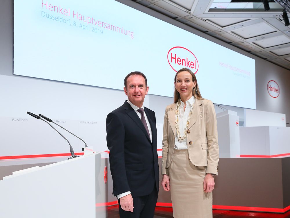 
Hans Van Bylen, Vorstandsvorsitzender von Henkel, und Dr. Simone Bagel-Trah, Vorsitzende des Aufsichtsrats und Gesellschafterausschusses